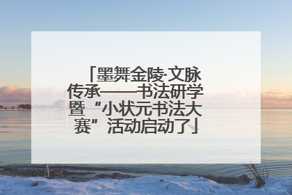 墨舞金陵·文脉传承——书法研学暨“小状元书法大赛”活动启动了